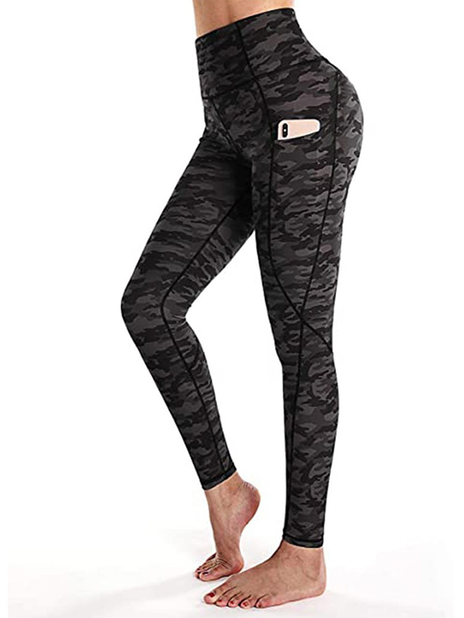 Women High Waist Yoga Pants Fashion Flower Print Butt Lifting Leggings Skinny Stretch Tummy Control Workout Sweatpant 