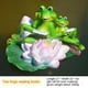 thumbnail image 5 of Estatua , Libros de Lectura, Estatua de Jardín de Resina , Puede Flotar Agua, Bonita Decoración para Jardín, Patio, Estilo1 perfecl escultura de figura de rana, 5 of 7