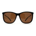 thumbnail image 2 of Polarized Womens 90s Designer Sport Horn Rim Sunglasses All Brown, 2 of 4