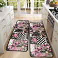thumbnail image 4 of Kitchen Rugs Sets Of 2,Pioneer Flower Floral Print Pattern Anti Fatigue Kitchen Mat Rugs Non Slip Washable,Decorative Kitchen Floor Mats for Kitchen,Sink,Laundry,17"x47"+17"x47", 4 of 5
