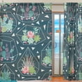 thumbnail image 2 of Coolnut Sheer Curtains Succulents and Cactuses Gauze Door and Window Voile Curtain Panels for Bedroom Living Room W55 x L78 In 2, 2 of 4