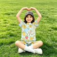thumbnail image 4 of Grblisyd Back to School Girls 2 Piece Summer Outfits 5-14y Kids Short Sleeve T-shirt and Elastic Waist Shorts Sets, 4 of 5