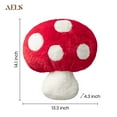 thumbnail image 6 of Sunlit Mushroom Pillow Set of 2, Soft Plush Polka DotThrow Pillows, Decorative Fuzzy Pillows for Couch, Sofa, Bedroom, Nursery, Home Decor for Mushroom Lovers, Red, 6 of 7