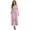 Axoltol Pink Cherry, variant on Womens Fall Maxi Dress V-Neck Long Sleeve Casual Dress with Pocket Pink Cherry Blossom Print A-Line Flowy Tiered Dresses for Spring Winter, 2XL