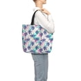 thumbnail image 3 of Sigee Palm Leaves Print Large Capacity Zippered Tote Bag - Durable, Stylish and Versatile for Everyday Use, 3 of 9