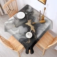 thumbnail image 2 of Black Gray Gold Marble Pattern Square Tablecloth,Waterproof Square Table Cover,Wipeable Spillproof Washable Table Cover for Home Kitchen Party Decor 42"X42"(107x107cm), 2 of 6