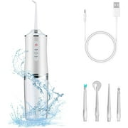 Electric Water Flosser Cordless for Teeth 3 Modes 4 Jet Tips Cleaning and Flossing Water Dental Portable Floss Irrigator Oral Water Flossed Rechargeable Tonsil Stone Travel