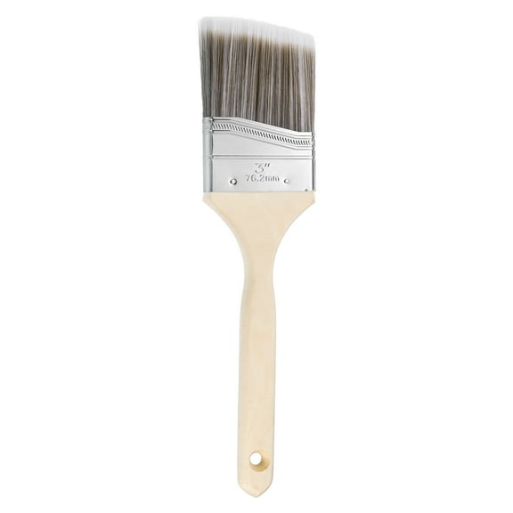 Uxcell 3" Reusable Wooden Paint Brush Variety Angle Brushes Paint, for Home Improvement, Grey