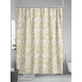 thumbnail image 5 of Farmhouse Yellow Standard Shower Curtain Set, Waterproof Shower Curtains for Bathroom, Vintage Flower Leaf Botanical Plant Washable Fabric Cloth Bath Curtain for Bathtub with Hooks 72x72 Inches, 5 of 6