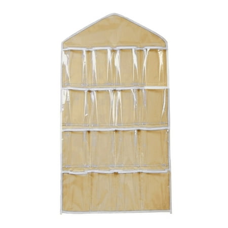 

Wozhidaoke organization and storage Clear Underwear Bra Hanging Organizer Storage Rack Hanger Bag Socks 16Pockets Housekeeping & Organizers ornament storage