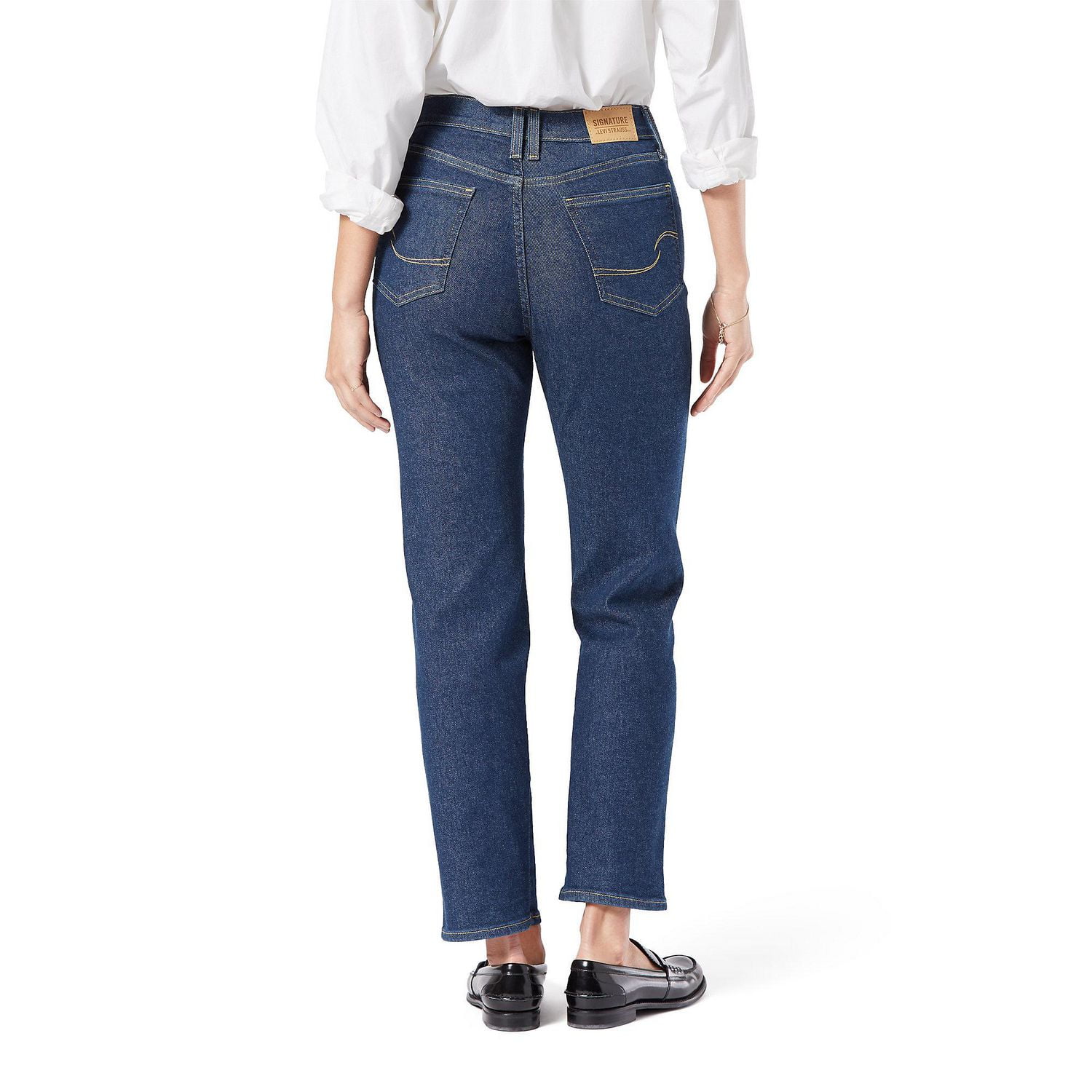 Levi Strauss Signature.MC Jean droit taille haute d'époque pour femme