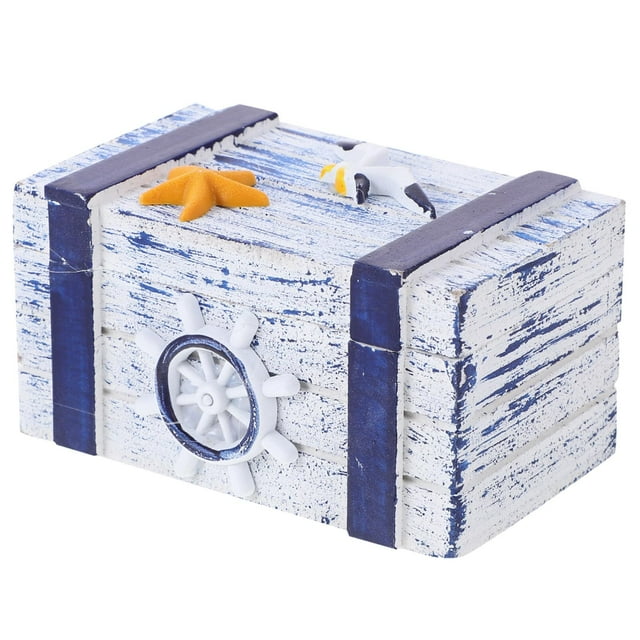 Caja de almacenamiento Retro mediterránea, cajas de almacenamiento para joyería, caja de almacenamiento de madera, organizador de joyas de madera, contenedor de joyería de madera