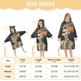 thumbnail image 4 of FORMRS Wearable Blanket Hoodie with Sleeves for Kids Cozy Flannel Sweatshirt, Black Skeleton, 4 of 7