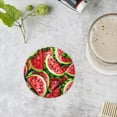 thumbnail image 4 of Bahomeck Drink Coasters Set Of 6 With Holder Watermelon Slices In Vibrant Reds Water Absorbent Ceramic Coasters Tabletop Protection,Suitable For Various Cup,Home Decor, 4 of 4