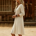 thumbnail image 7 of Fewfanhot Womens Dresses Summer Fall Dresses for Women 2026 Casual V Neck Long Sleeves Flowy Mini Tunic Dress, 7 of 7