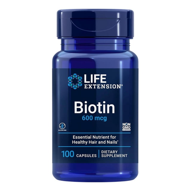 Biotina,vitamina B 100u Crecimiento De Cabello, Brillo,uñas