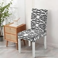 thumbnail image 4 of Set of 4 Dining Room Chair Covers, Washable Polyester Kitchen Slipcovers Featuring Boho Chic, Retro, Tribal Style, Vintage, Ethnic Patterns with Stretch and Removable Protector for Stylish Kitchen, 4 of 7
