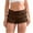 Coffee, variant on Womens Ruffle Tiered Bloomers Bow Front Y2k Ruched Solid Color Mini Shorts Cute Lolita Layered Shorts