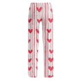 thumbnail image 4 of Women's Comfy Pajama Lounge Pants Heart Funny Holiday Love Heart Pj Pants Relaxed Fit Wide Leg Heart Pj Pants Valentines Day Gifts, 4 of 7