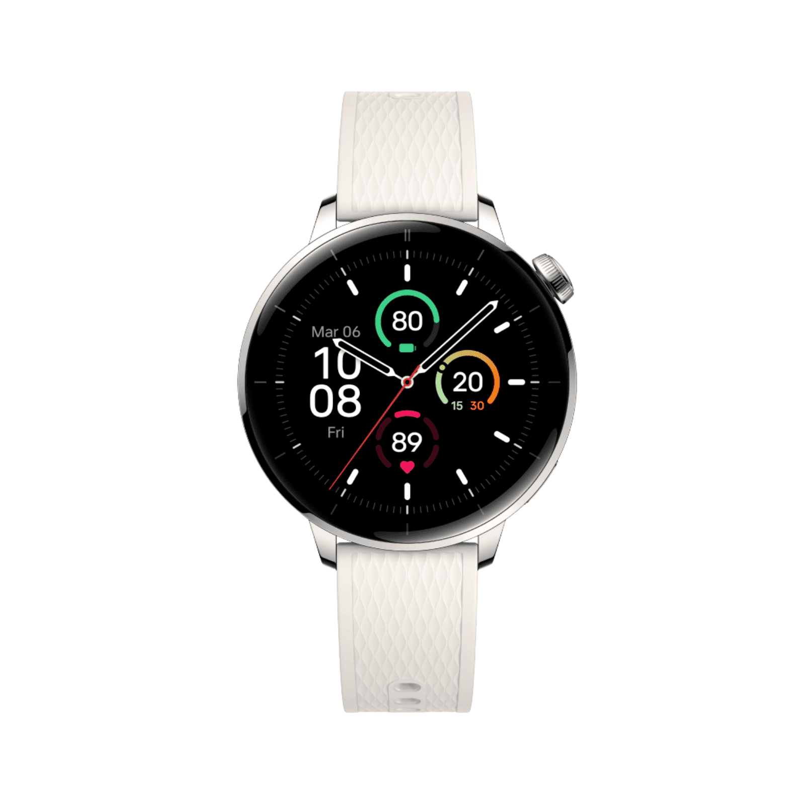 OnePlus Watch 3 43mm Smart Watch 1.32inches AMOLED Display Up to 60h Battery Life Wear OS by Google GPS NFC Global Version,Silver