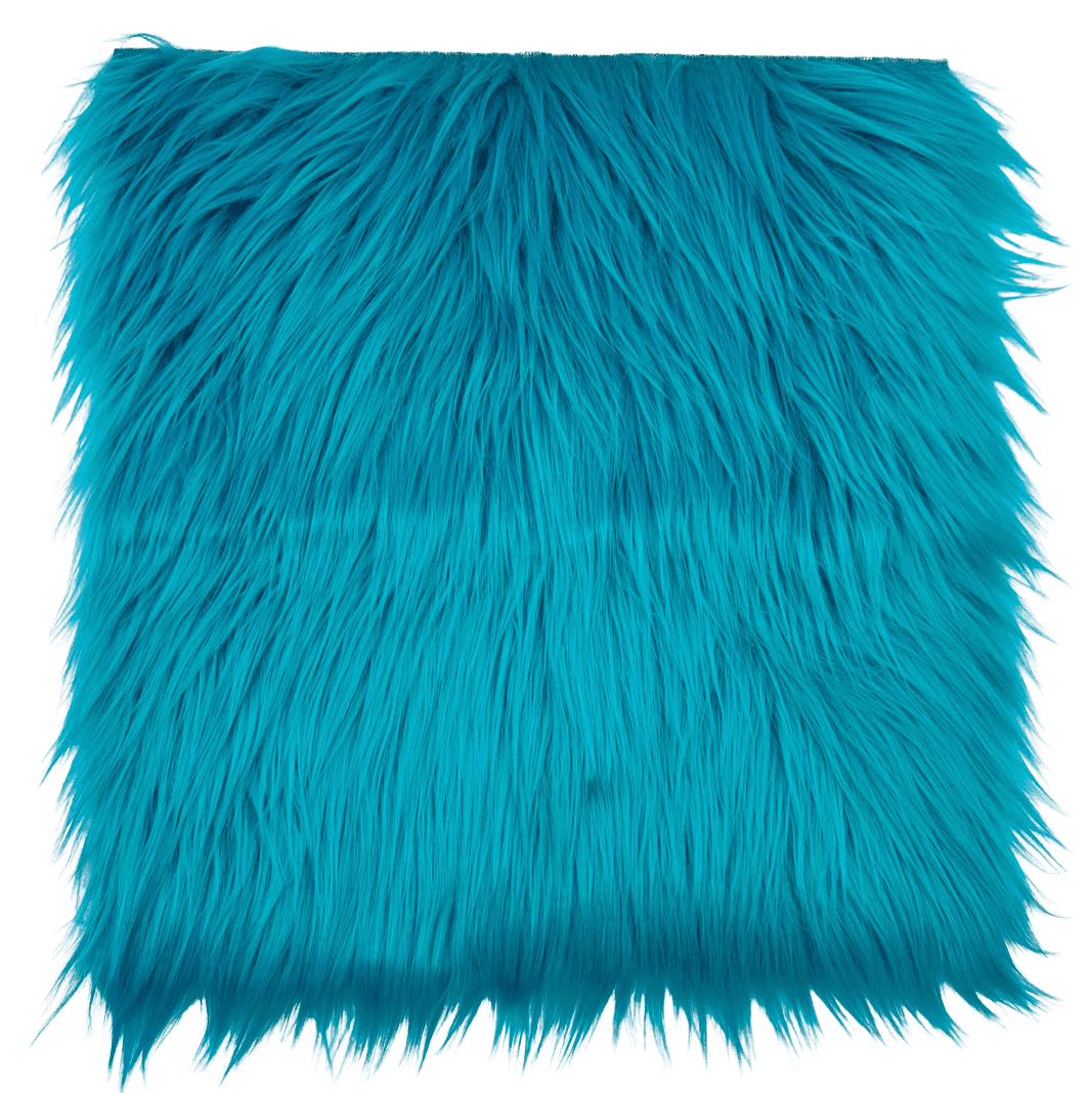 Ice Fabrics Faux Fur Fabric Squares - 10x10 Inches Pre-Cut Craft Fur Fabric  - Shaggy Mohair Fabric for Costumes, Apparel, Rugs, Pillows, Decorations  and More - Turquoise Fur Fabric 