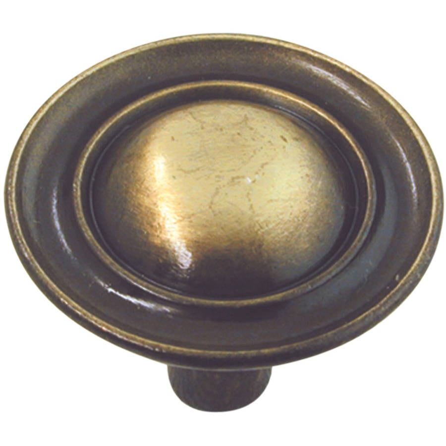 Ultra Hardware 41620 13/16" Round Antique Brass Designer's Edge