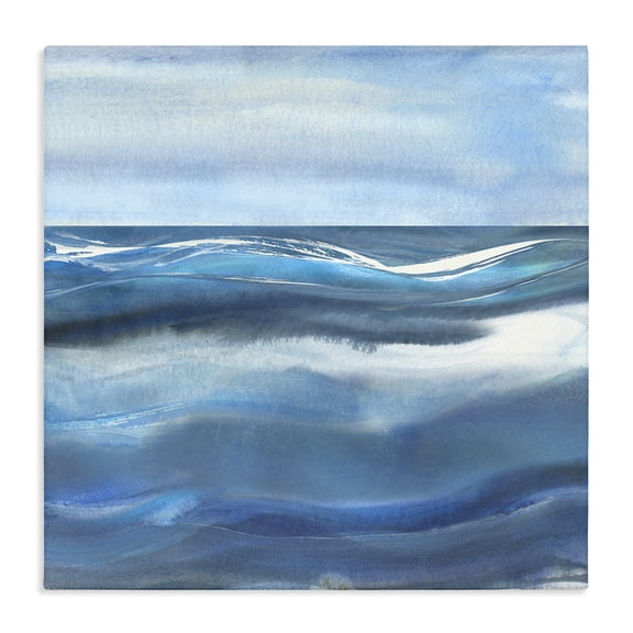 Stupell Industries Contemporary Calm Expanse of Ocean Waves Canvas Art, 17 x 17, by Susan Jill