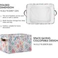 thumbnail image 2 of Coolnut Vintage Flowers Foldable Canvas Storage Bin, Sturdy Fabric Storage Basket with Handles, Storage Cube Box for Organizing Shelf Nursery Toy Closet 2PCS#1041 Home Decor, 2 of 7