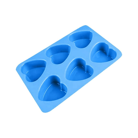 piaybook Baking Molds Silicone 6 Cavity Heart Mould DIY Chocolate Cupcake Cake Ice Cube Love Shapes Different Shape Easy To Clean for Chocolate,Cake,Candy,Cookie