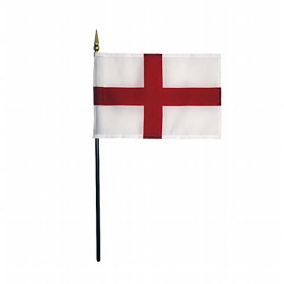 Annin Flagmakers 321100 4 x 6 in. Eb St George Cross Mounted - 12 Pack