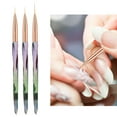 thumbnail image 4 of Pincel para decoración de uñas, Dekaim 3 piezas Pinceles para decoración de uñas Pintura de puntos Dibujo Manicura Accesorios para decoración de uñas(Gradient Color Nail Brush), 4 of 5