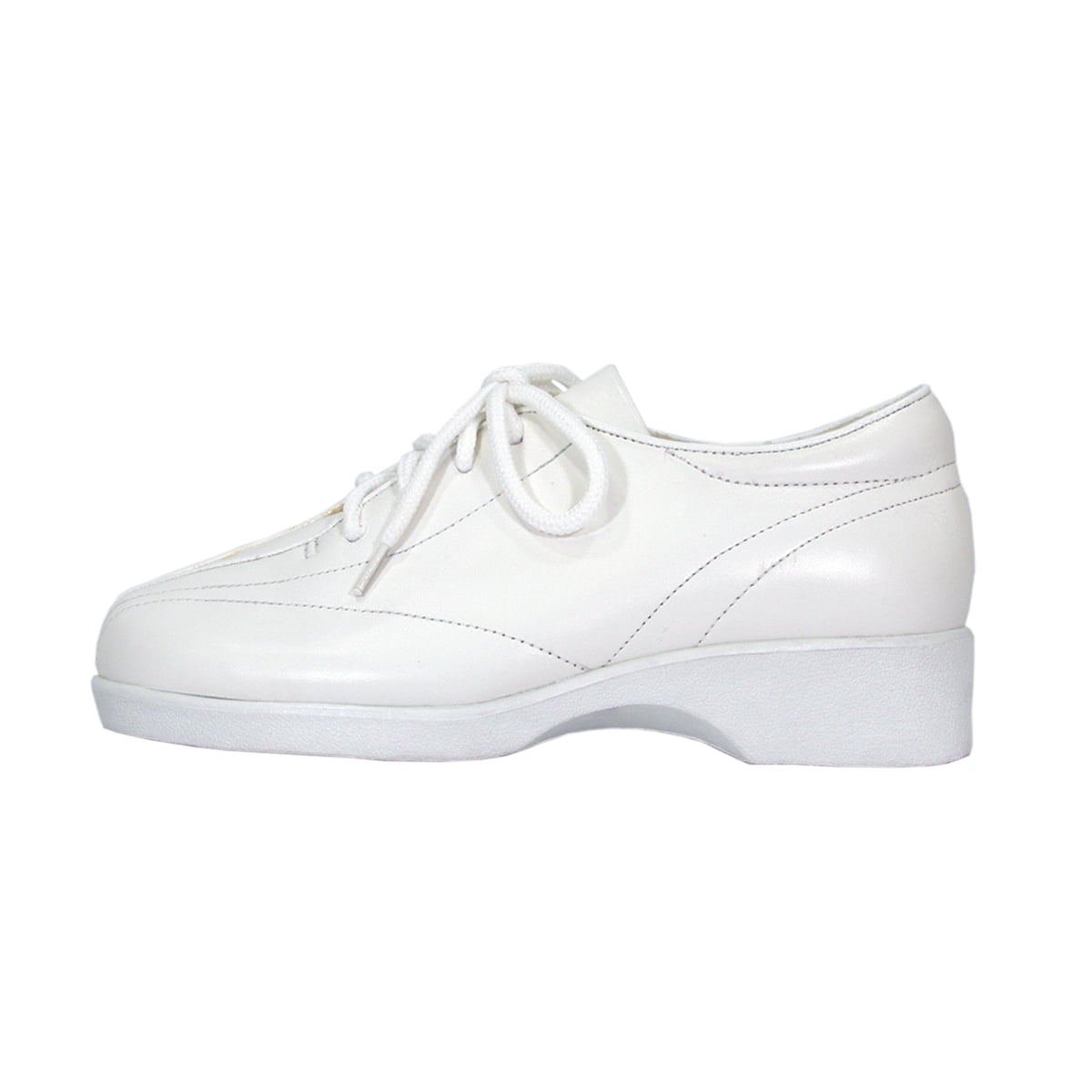 24 HOUR COMFORT Norma Wide Width Comfort Shoes For Work and Casual Attire WHITE 6