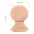 thumbnail image 5 of MRLESS Unfinished Wood Ball Finials DIY Crafts Wooden Bed Post Finials Staircase Finials Decorative Wooden Finials Hardwood Finial for Round Wood Bun Foot, 5 of 6