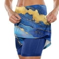 thumbnail image 3 of Women's Leisure Fitness Sports Tie Dyed Printed Double Layer Skirt Pants Pocket Half Skirt Skater Skirts Crib Bed Skirt Girls Midi Skirt Skirt Bathing Suits for Women Tennis Skirt with Shorts Skirt, 3 of 7