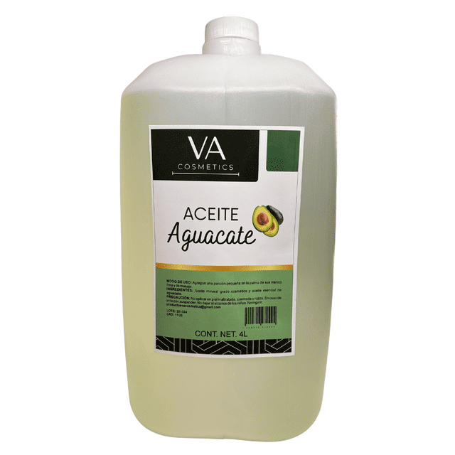 Aceite Masajes Aguacate Corporal Spa Profesional 4 Litros VA