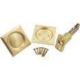 thumbnail image 3 of Stone Harbor Hardware Contemporary Square Pocket Door Lock, Passage Function, 2-3/4" Backset, Satin Brass, 3 of 3