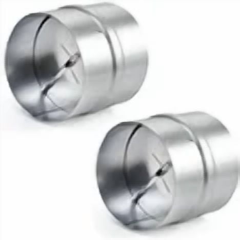 2 Pack 4 Inch Backdraft Damper One Way Airflow Duct Insert Backflow Preventer Draft Blocker For Dryer Range Hood