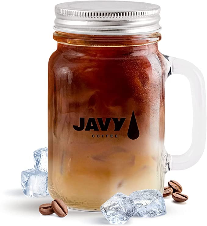 Xmas Gift Set of 3 Christmas Glass Mason Jars with Handles Drinking Straw & Lid 