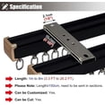 thumbnail image 6 of GXCZ No Drill Curtain Rods Ceiling Curtain Track, Curtain Track, Straight Ceiling Curtain Rail Black Wear-Resistant &amp; Anti-Rust Curtain Rails Rod Customizable Size(140cm/4.6ft), 6 of 6