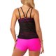 thumbnail image 3 of VISgogo Traje de baño conservador de dos piezas para mujer, tops de chaleco de playa transparentes con correa de espagueti + pantalones cortos de natación de cintura alta VISgogo moda, 3 of 4