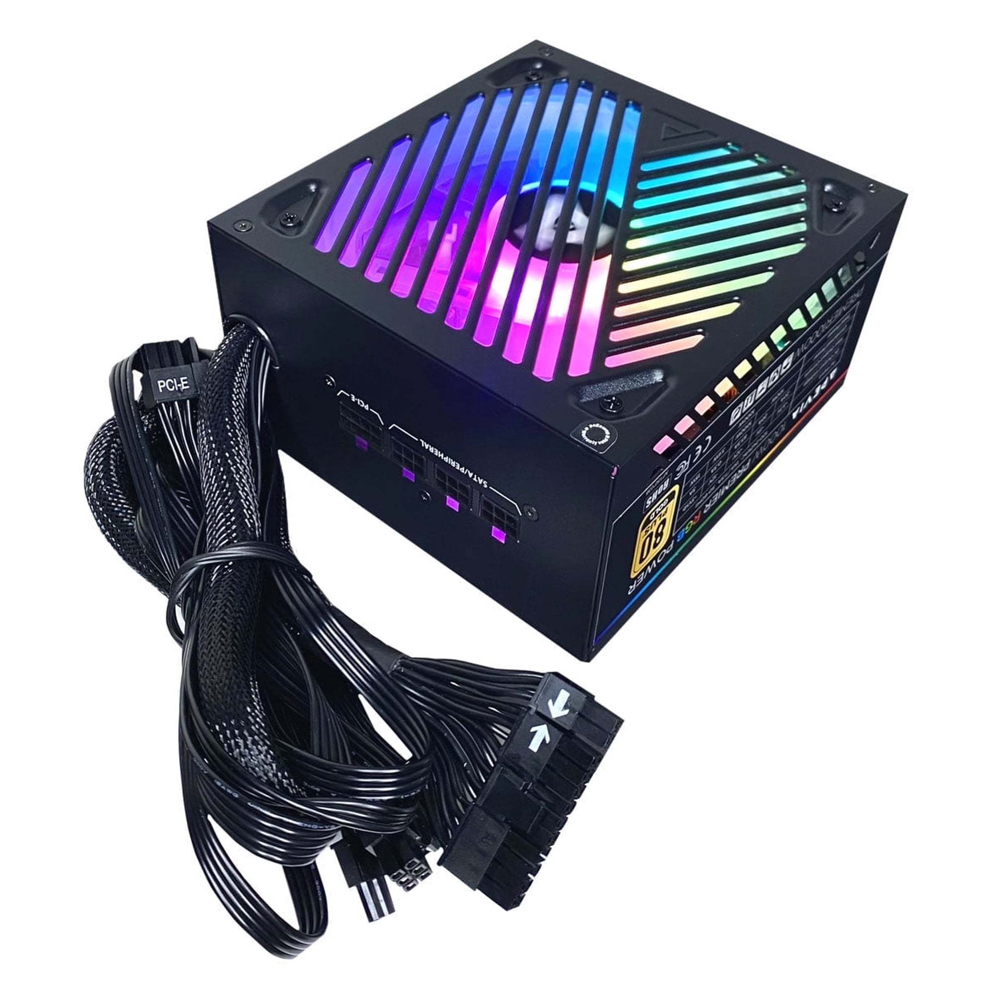 Apevia ATX-PM1000W Premier 1000W (No PCIe 5.0 & No Gen 5 12VHPWR Cable) 80+ Gold Active PFC ATX Semi-Modular Gaming Power Supply with 366 RGB Modes…