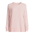 thumbnail image 5 of Time and Tru Women's Hacci Knit Pullover with Long-Sleeves, Single and 2-Pack, Sizes XS - XXL, 5 of 9