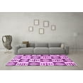 thumbnail image 3 of Ahgly Company Indoor Round Oriental Purple Modern Area Rugs, 7' Round, 3 of 4