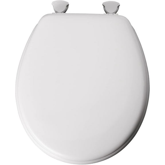 Bemis Mayfair Enamel Round Toilet Seat 44ECA - Easy to Clean, Multi-Coat Finish - White