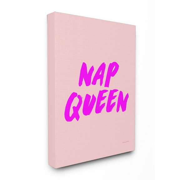 The Stupell Home Decor Collection Nap Queen Stretched Canvas Wall Art