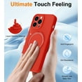 thumbnail image 6 of ELEHOLD for iPhone 14 Case with Invisible Magnetic Stand, Compatible with MagSafe, Slim Fit Liquid Silicone Gel Cover for iPhone 14,Red, 6 of 6