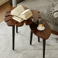 thumbnail image 3 of Jouetondream Set of 2 Nesting Coffee Table, Triangle Wooden End Table Modern Minimalist Side Table Set for Living Room Bedroom, Rustic Brown, 3 of 8