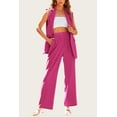 thumbnail image 6 of PRETTYGARDEN Women's 2 Piece Outfits Sleeveless Suit Vest and Wide Leg Pants Business Casual Blazer Sets, 6 of 6
