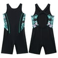 thumbnail image 5 of CHICTRY Kids Girls One-Piece Swimsuit Open Racer Back Swimming Bodysuit Jumpsuit Pink Lily&Black 8, 5 of 6