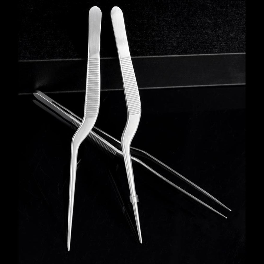 Ear Tweezers Elbow Ear Nose Throat Tweezers Toothed Ear Picking Tool